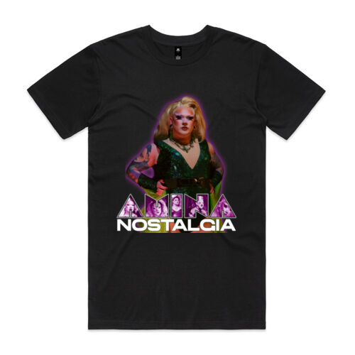 Amina Nostalgia Purple Logo with Photo - AS Colour Mens Staple Tee Thumbnail