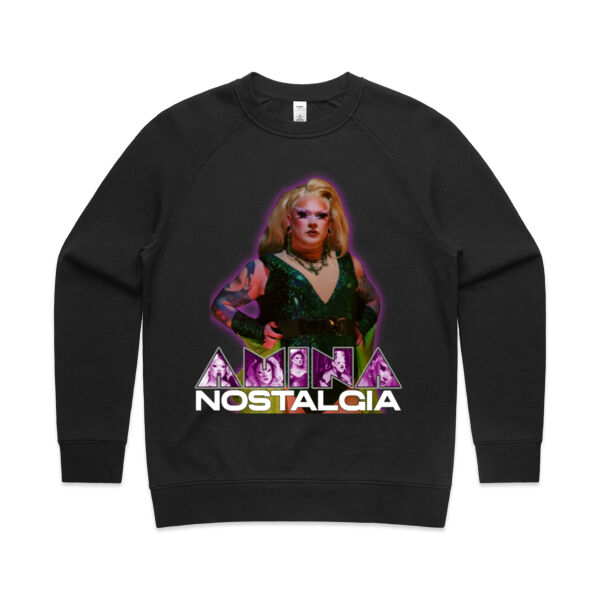 Amina Nostalgia Purple Logo with Photo - AS Colour Womens Supply Crew Thumbnail